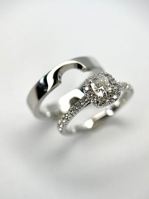 A Cushion Of Love In Silver & Gold